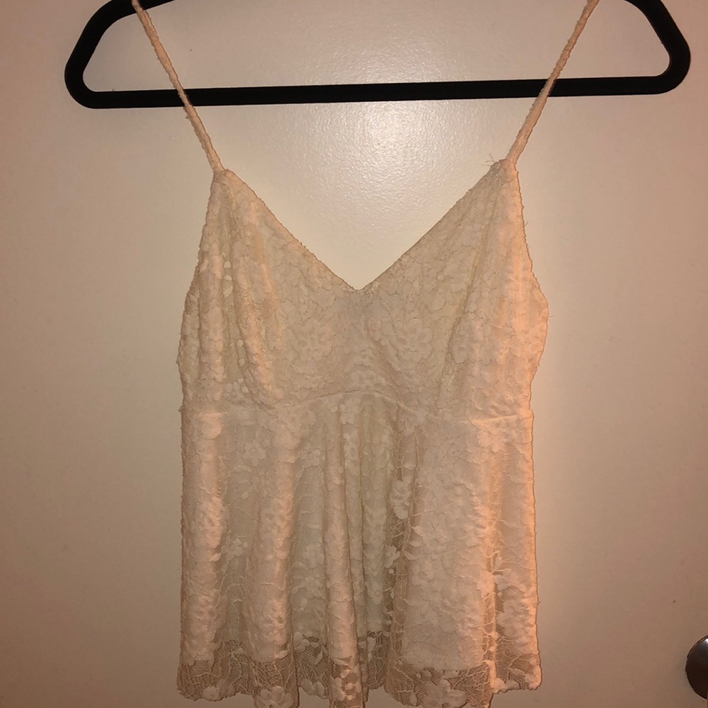 Nordstrom peplum Lace tank